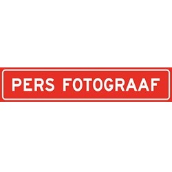 Autobord PERS FOTOGRAAF sticker 50x10cm